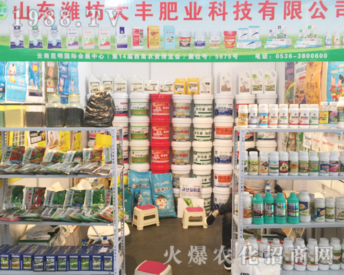 山東濰坊大豐肥業(yè)在云南農資展會不怕苦不怕累